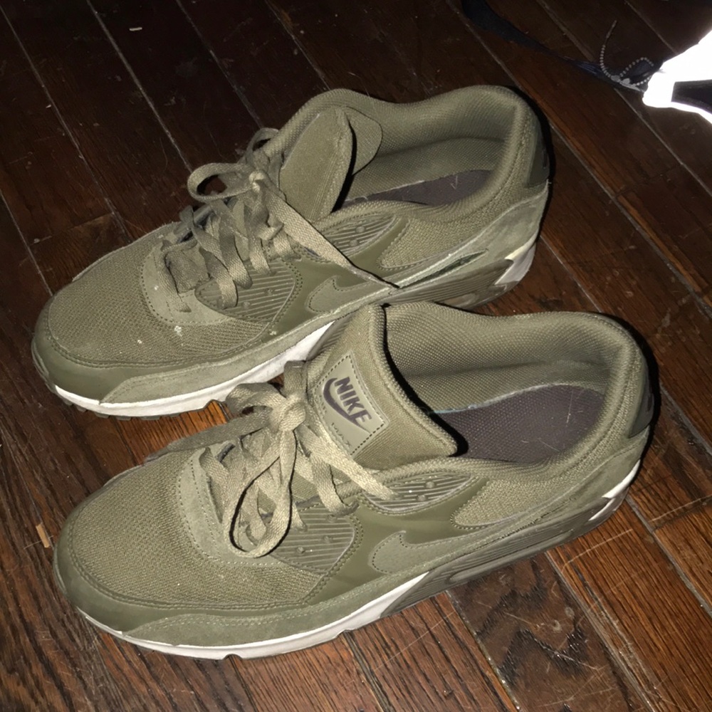 Nike air max olive green sneakers